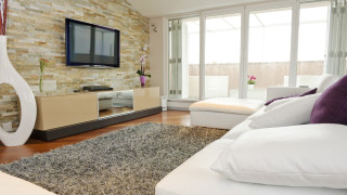 Living room tv white couch - pillow free wallpaper
