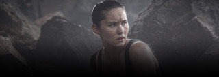 Woman black top mountain distant - a black top free wallpaper