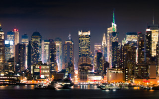 Tokyo night cityscape bridge ferris - ashcan school free wallpaper