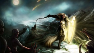 Woman sword cave demon fantasy - a cave free wallpaper