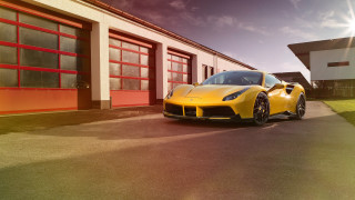 Yellow sportscar red doors sunny - a yellow sports car free wallpaper