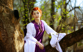 Daphne mcclure purple dress forest - pre free wallpaper