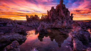 Sunset rocky landscape water mystical - mystical free wallpaper