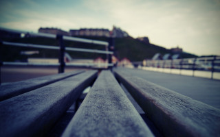 Wooden bench city dusk bascove - dusk free wallpaper