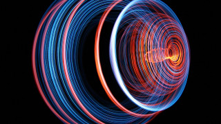 Blurry circular object kinetic art - the end free wallpaper
