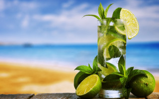 Limeade mint limes beach ocean - aquirax uno free wallpaper for desktop