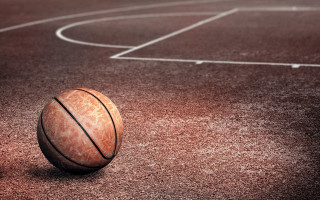 Basketball court line center tilt - deep free wallpaper