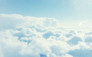 Sky clouds blue mountain horizon - cloud below free wallpaper
