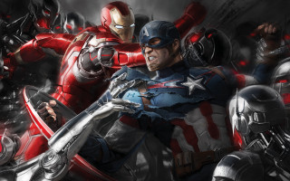 Man robot suit helmet armor - arm free wallpaper