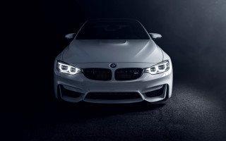 White car foggy night galaxy - the car free wallpaper