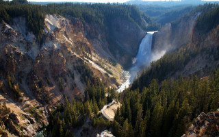 Waterfall canyon forest river nature - a river free wallpaper for desktop