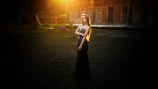 Gothic portrait woman sunset blonde - anka zhuravleva free wallpaper