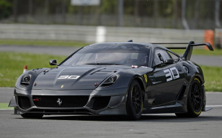 Grey sports car race track 2 - the front of its free wallpaper