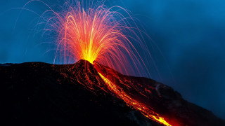 Big mountain firework night reflection - top of its free wallpaper