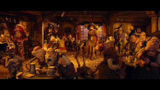 Costume party people holding cups - costume free wallpaper
