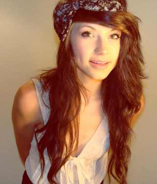 Woman long hair hat white - aramenta dianthe vail free wallpaper