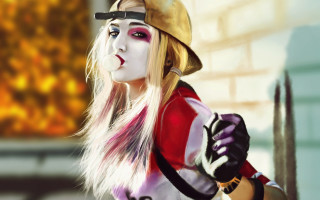 Woman hat sword blonde makeup - a costume free wallpaper