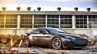 Black car building sunset rim - a few window free wallpaper