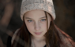 Young girl knitted hat serious - elinor proby adams free wallpaper