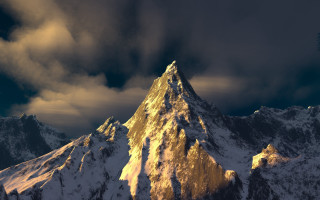 Tall mountain cloudy sky fire - amir zand free wallpaper