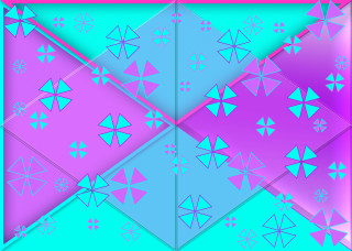Blue pink background stars triangles - computer art free wallpaper