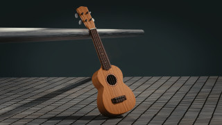 Wooden ukulele tiled floor stick 2 - ella guru free wallpaper