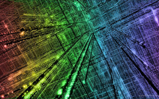 Colorful abstract background lines dots - cybernetic free wallpaper