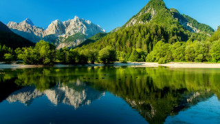Mountain lake reflection forest landscape - ferenc joachim free wallpaper