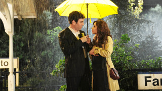 Man woman umbrella rain standing - under free wallpaper