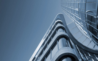 Tall building blue sky clouds 3 - constructivism free wallpaper
