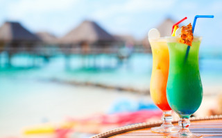 Ocean dock beach drinks umbrella - umbrella free wallpaper