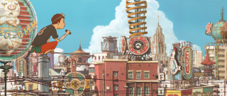Boy wire city ferris wheel - a wire free wallpaper