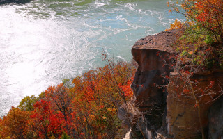 Hudson river autumn trees orange - a bunch of water free wallpaper
