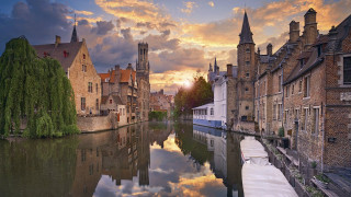 River city towers sunset medieval - barthel bruyn free wallpaper