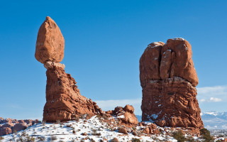 Large rock formation snowy landscape - betye saar free wallpaper