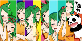 Anime girls panda bear background - a character portrait free wallpaper for desktop