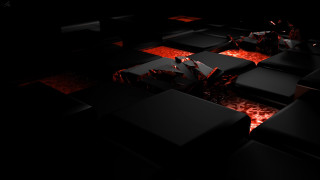 Black red abstract squares 3d - c4d free wallpaper