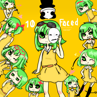 Girl green hair top hat - perfect free wallpaper
