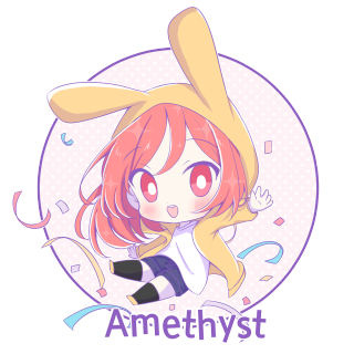 Pink hair anime sticker bunny - amano free wallpaper