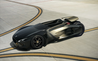 Black sports car yellow line - the car free wallpaper