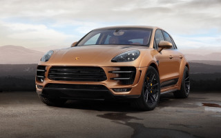 Tan porsche cayenne mountains clouds - matte finish free wallpaper for desktop