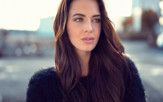 Woman long hair black sweater - a black sweater free wallpaper