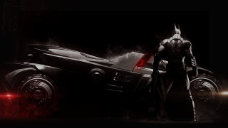 Batman car bat night red - the dark night free wallpaper