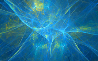 Blue yellow abstract light center - fractal free wallpaper