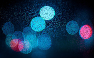 Blurry streetlight rain bokeh holography - the glass free wallpaper