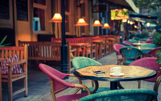 Coffee table architecture cityscape tilt - outside free wallpaper