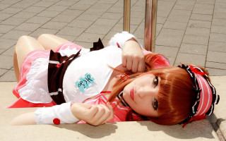 Red white cosplay alice prin - the ground next free wallpaper