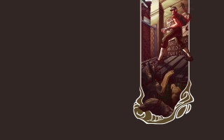 Man skateboard building woman ledger - a ledge free wallpaper