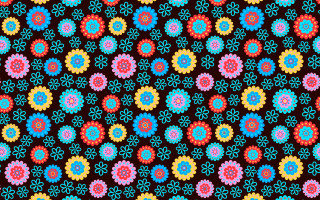 Colorful floral jigsaw pattern blush - many different color and shapes free wallpaper