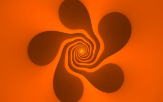 Spiral wall orange black raytraced - floor free wallpaper